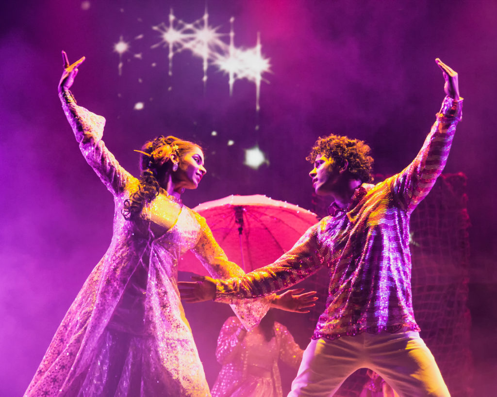 The leading pair of Love Story - a Bollywood Musical put on a wonderful show together with a large troupe of dancers, singers and musicians.