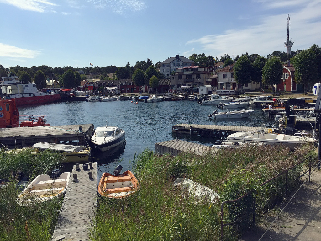 View of Sandhamn from one of the corners facing the marina.