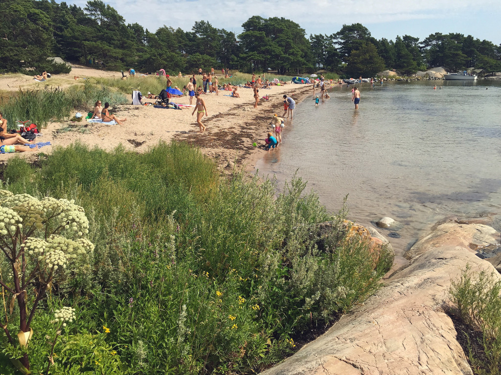 Sandhamn's sandy shores.