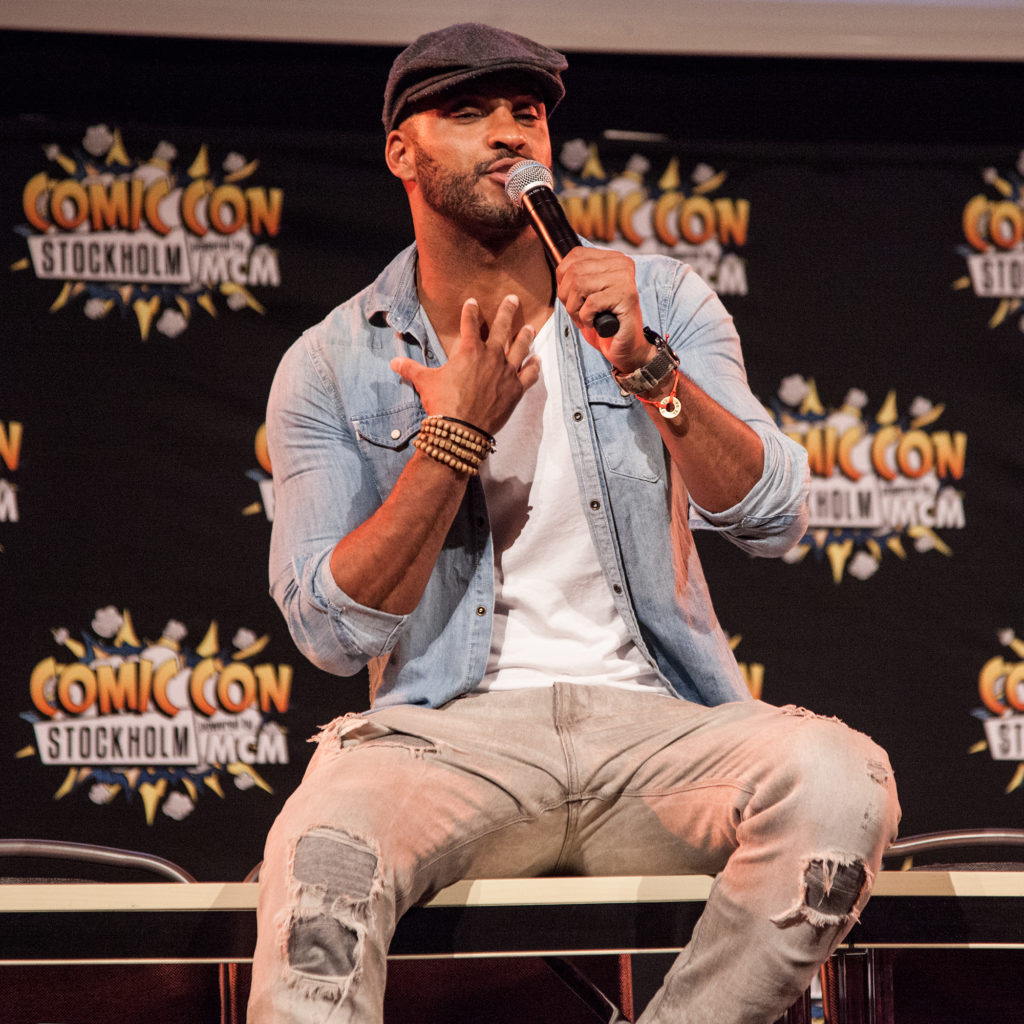 Ricky Whittle charmed the audience at his Q&A - and the Swedish kids made an impression when they lined up to ask him their questions
