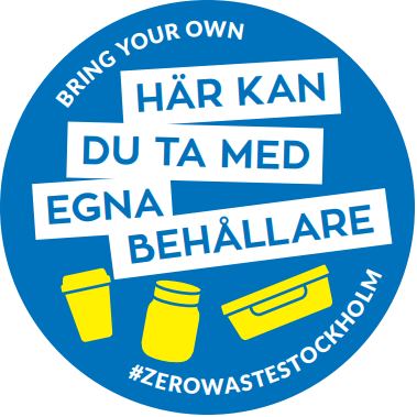 bring your own container ta med egna behållare zero waste stockholm sustainable hållbart reduce waste single use packaging plastic your living city