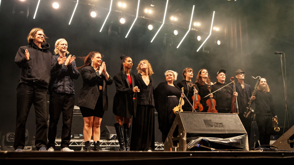 Janice with her band and Stockholm Strings and Horns