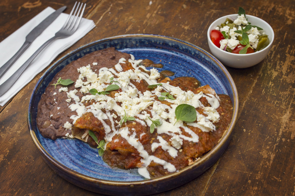 enchiladas rojas chelas mexican restaurant stockholm