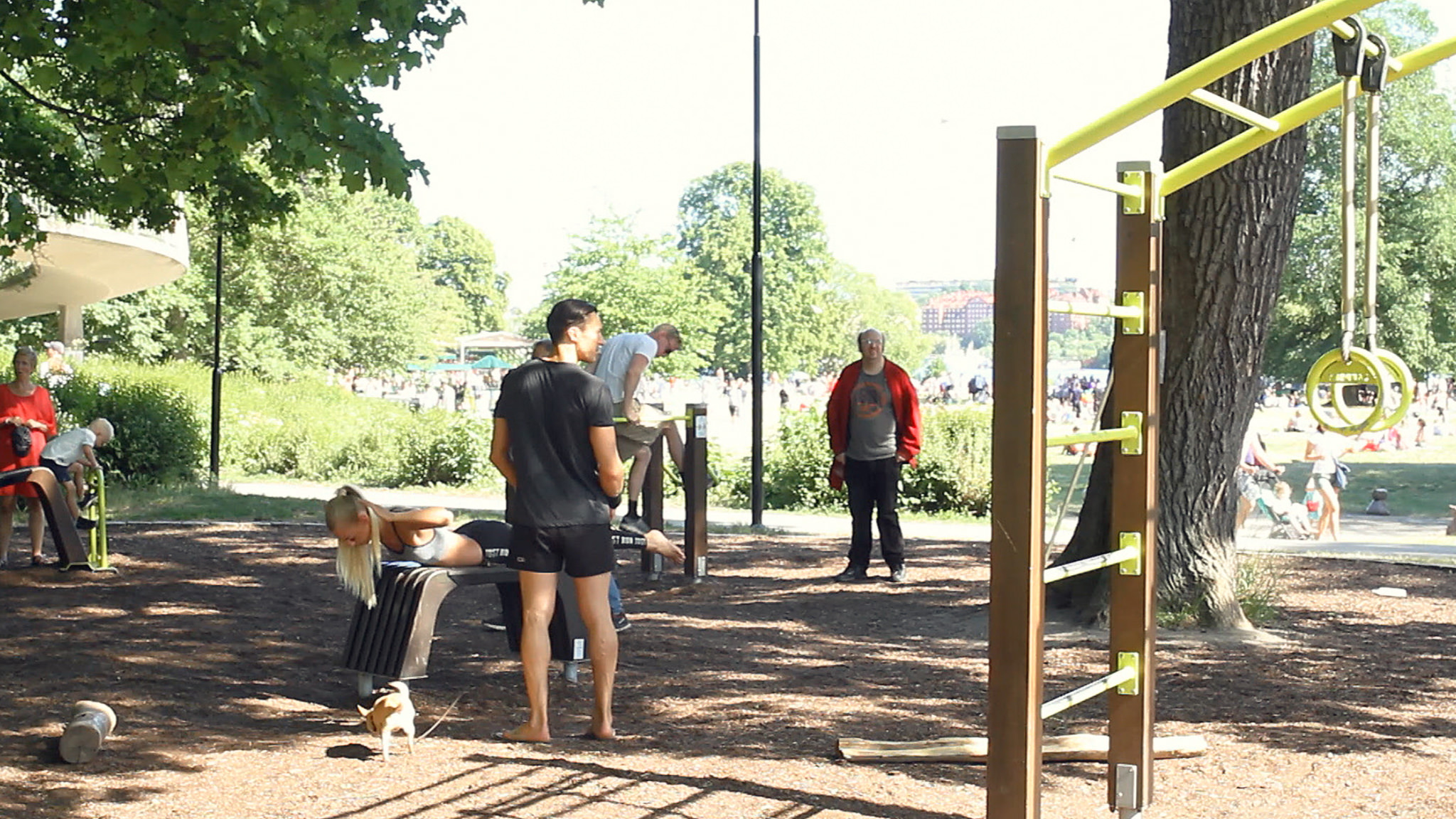 outdoor gym Rålamshovsparken al fresco open air Stockholm exercise active