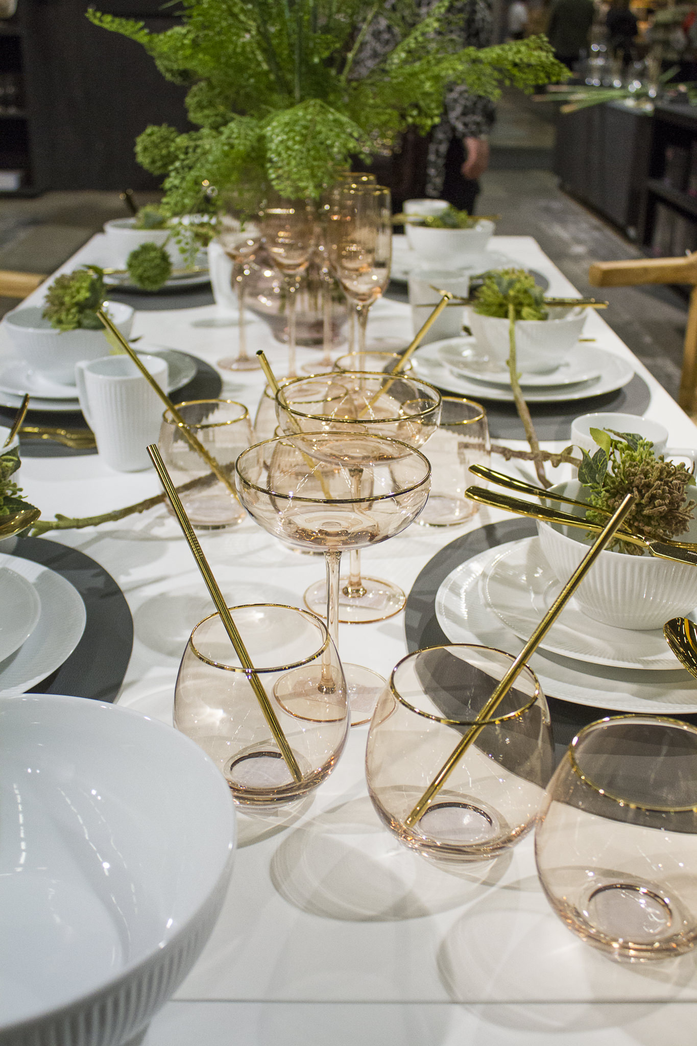 Formex interior scandinavian design fair stockholm sweden table glasses metal straw plates