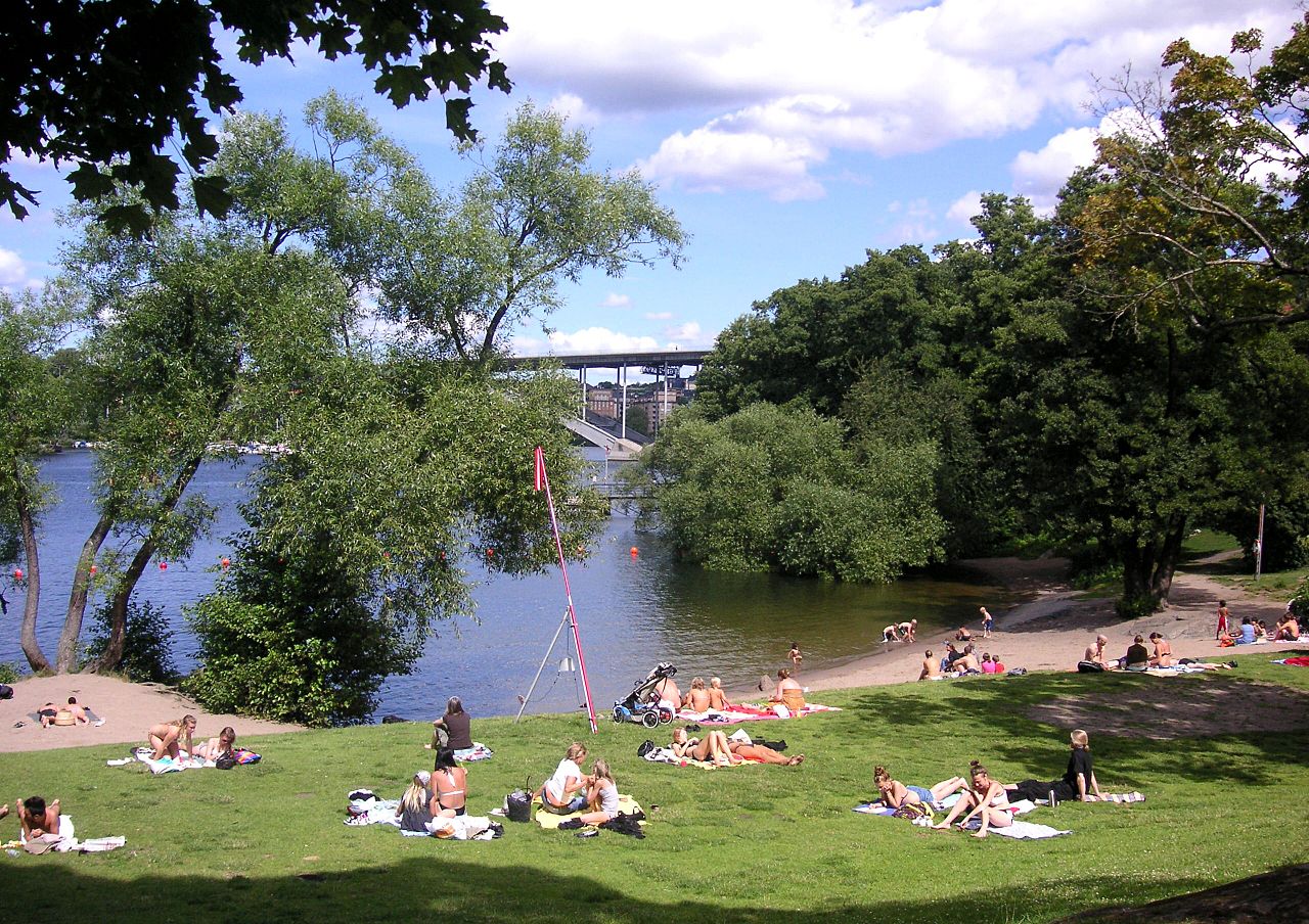 Långholmsbadet Stockholm swim beach summer place picknick your living city bathe sun water
