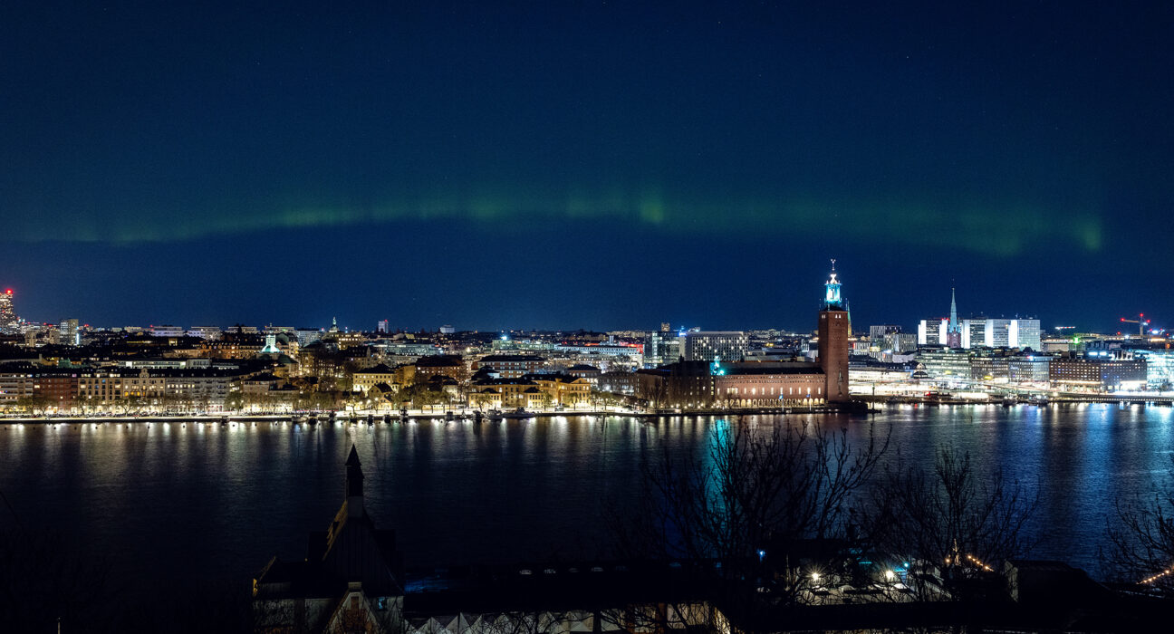 aurora boreal northern lights in stockholm
