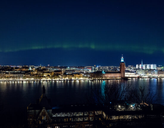 aurora boreal northern lights in stockholm